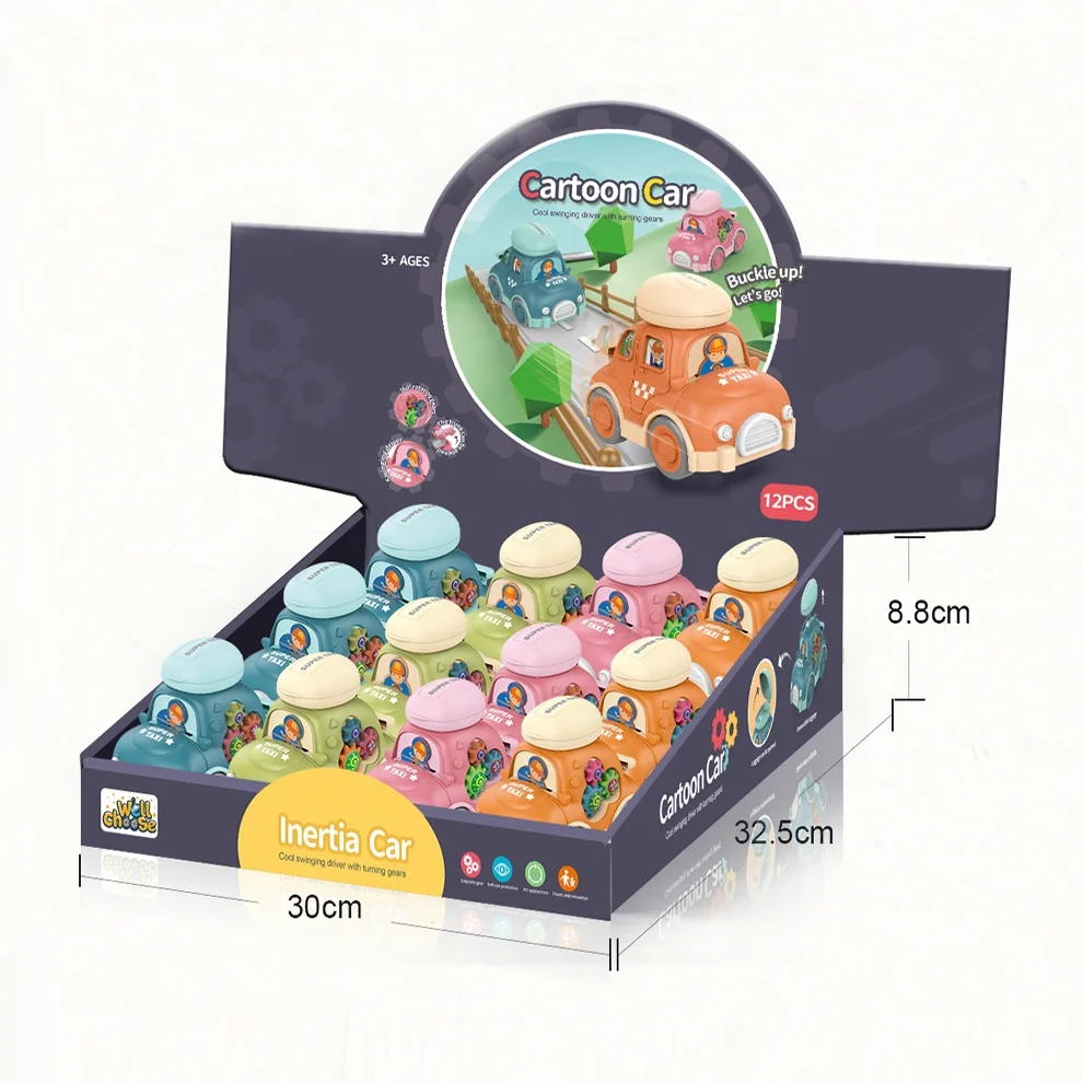 2024 New Arrival Cartoon Car Toy Unisex Super Market Top Selling Educational Gift Candy Toy for Kids Super Market Promotion