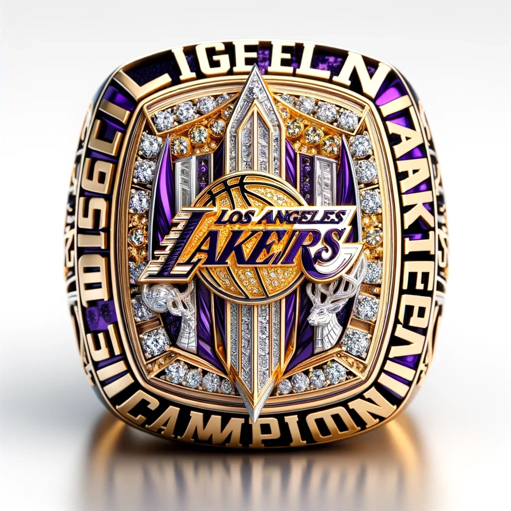 Роскошные пользовательские кольца Los Angeles Lakers Championship-высококачественный дизайн с фиолетовыми и золотыми деталями