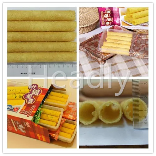 Delicious Full Automatic Egg Roll Production Snack Food Machine Atmosphere Packing Machines