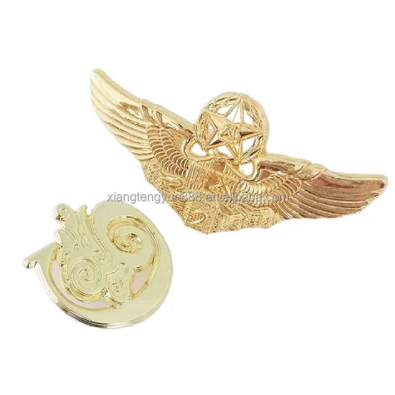 Custom security guard metal badges collar pin tie pin mini metal badges stainless steel metal name badge with magnet
