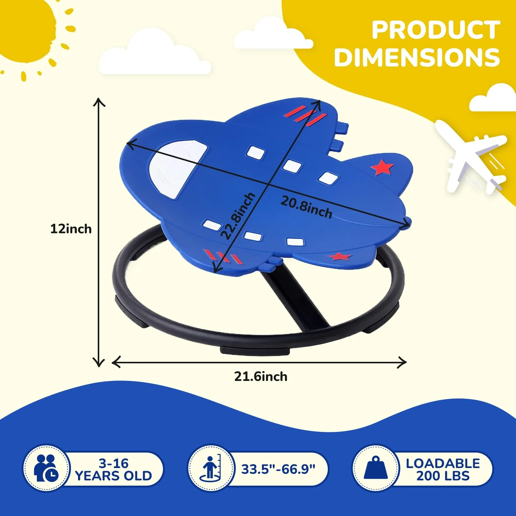 Educational Toys Kids Swivel Chair Training Body Coordination Autism Sensory Products Sit and Spin Sensory Chair for Toddlers