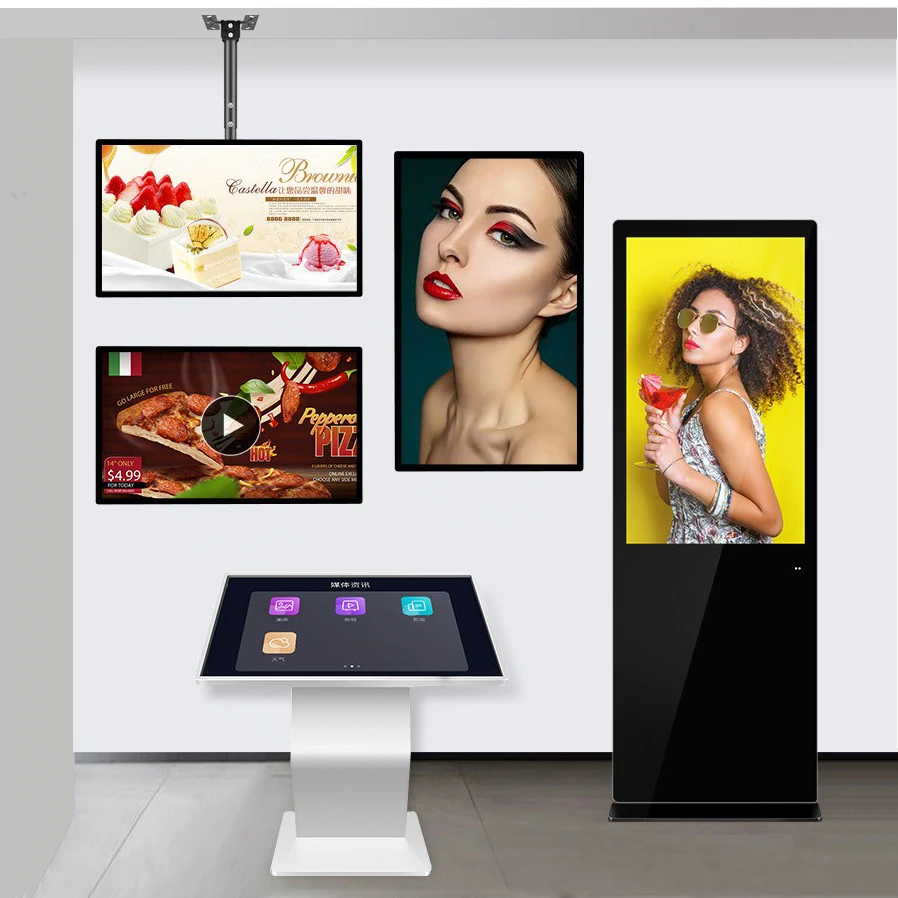 Restaurant super electronic sign 32-65inch optional Android OS With free publishing system