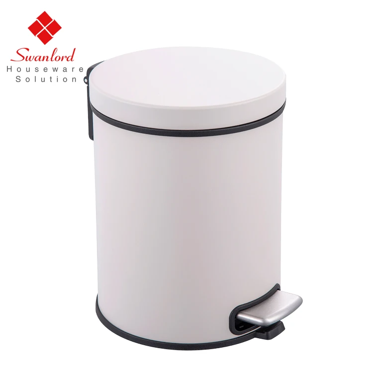 Fashion metal pink dusting dustbin trash can