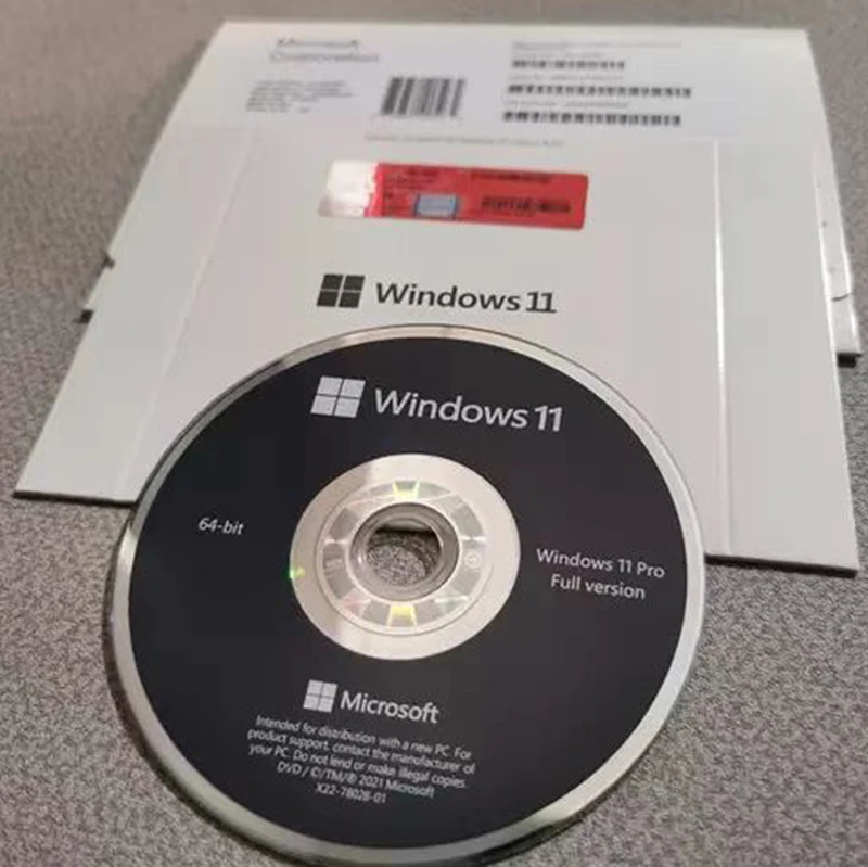 Windows 11 Professional Windows 11 Pro Coa Red Sticker Key 12 Months Guaranteed Dhl Free Shipping Latest Version WIth DVD Box