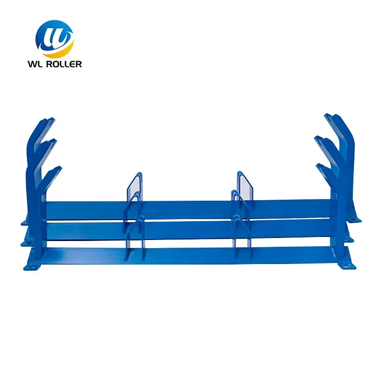 Excavator stainless steel conveyor roller small conveyor belt Carrier idler with bracket