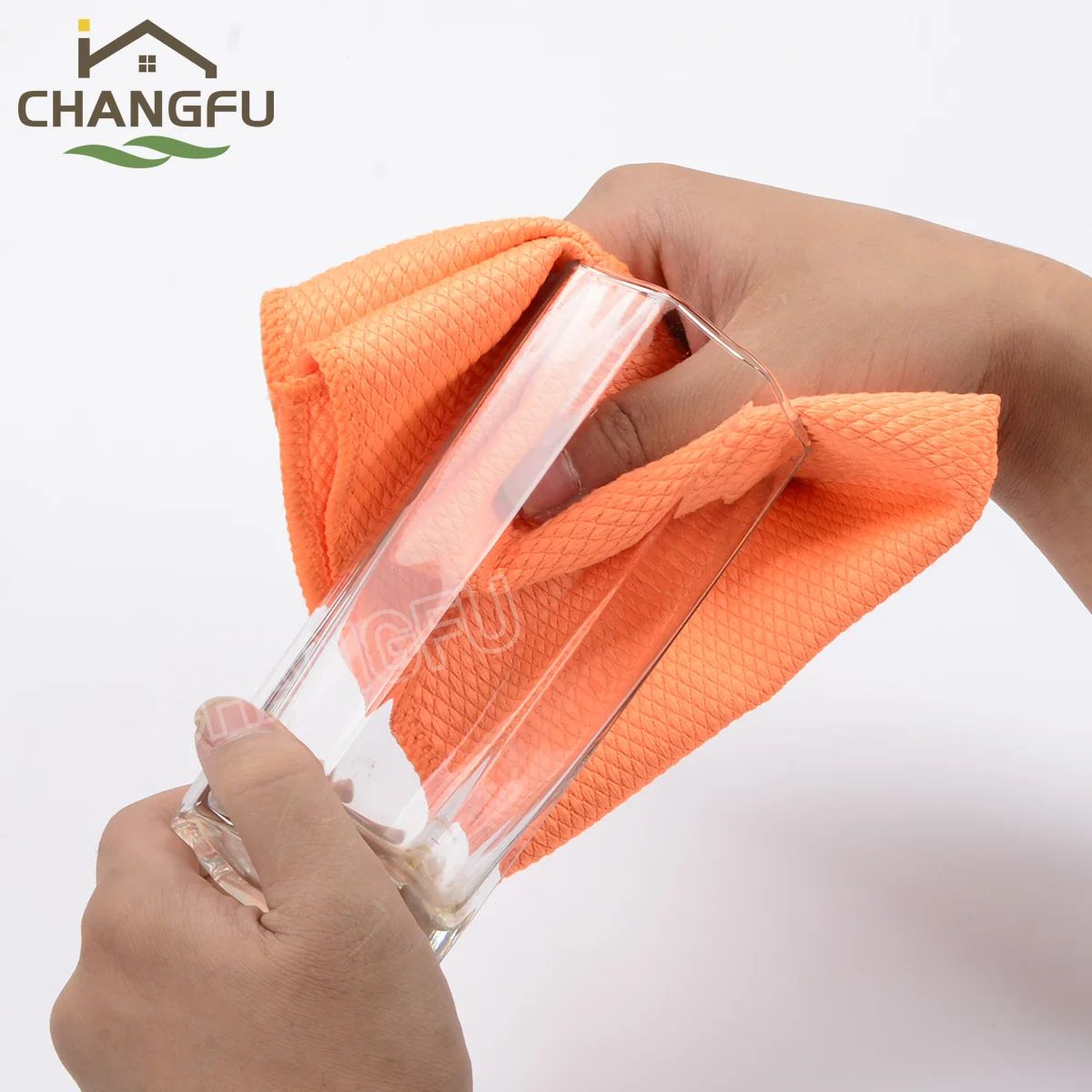 Changfu Microfiber Colored Window/Glass/House Cleaning Cloth