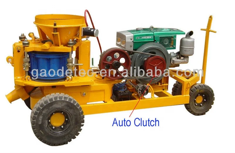 Cost saving Diesel engine drive dry shotcrete machine with high quality for subway