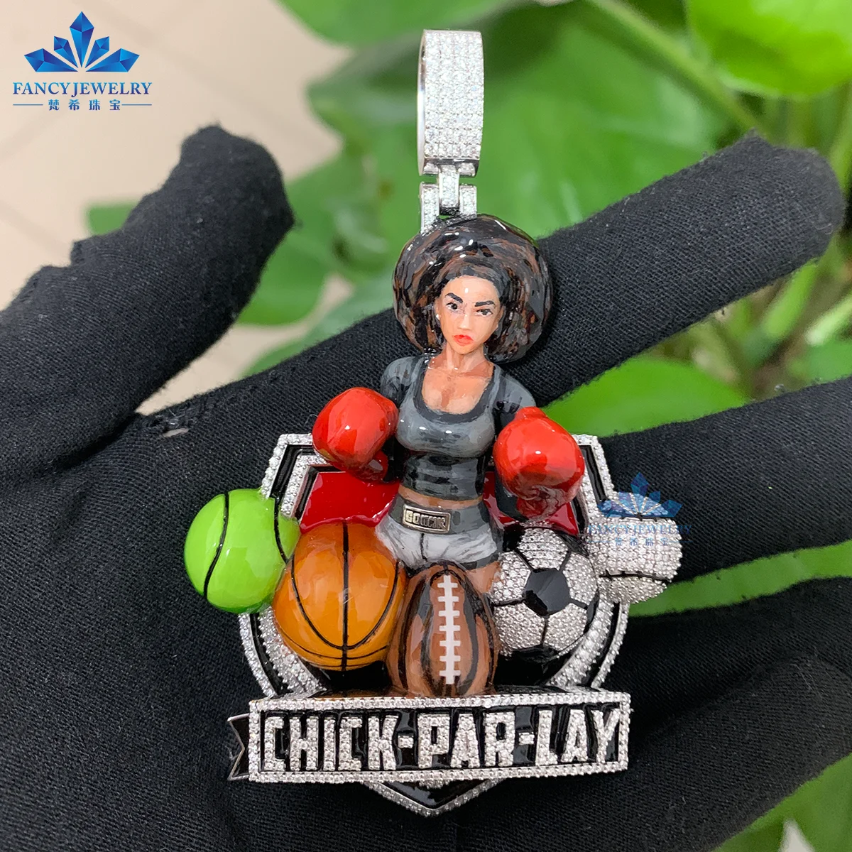 Ювелирные изделия в стиле хип-хоп мужской кулон с кулоном из муассанита на заказ 925 стерлингового серебра VVS бриллиантовый номер именем буква С