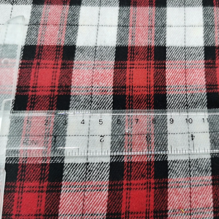 Factory direct sales four seasons warmth textile TC flannel brushed Sueded plaid yarn dyed woven fabric for