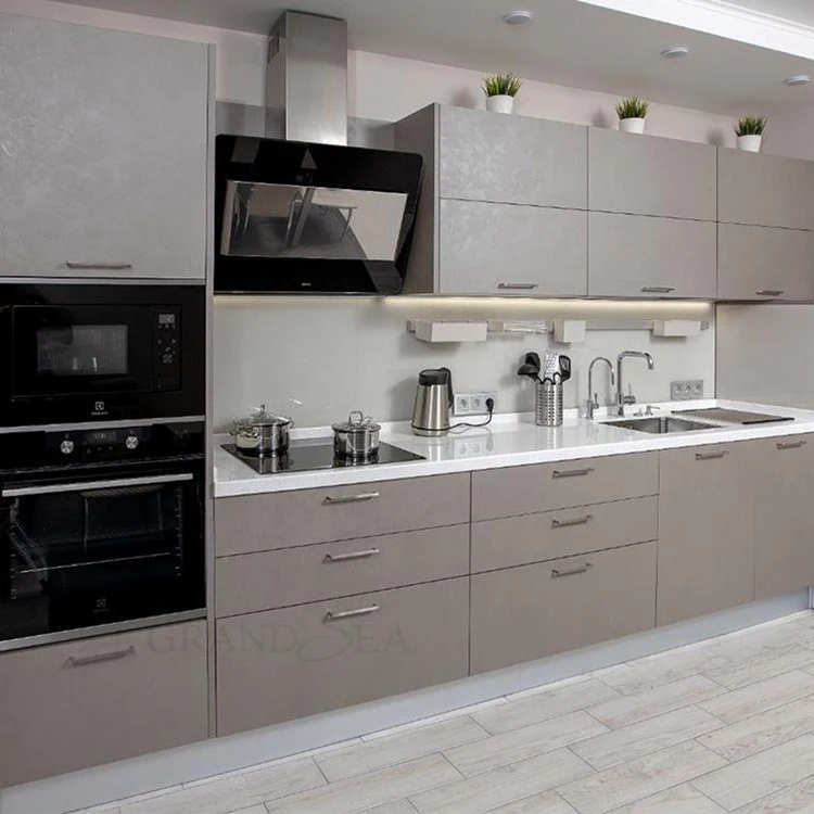 American Style Luxury Design Solid Wooden Kitchen Cabinets With Kitchen Pantry Cupboards For Sale