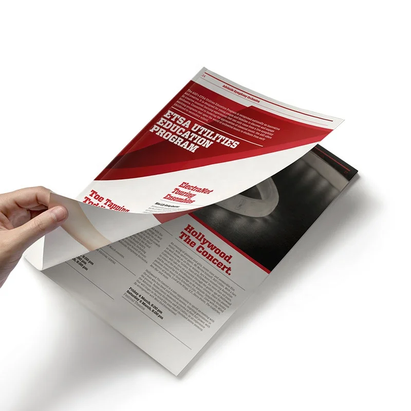 Professional Offset Customized Food Menu Cooking Instruction Service Paper Advertising Fold Brochure Printing Card For Food