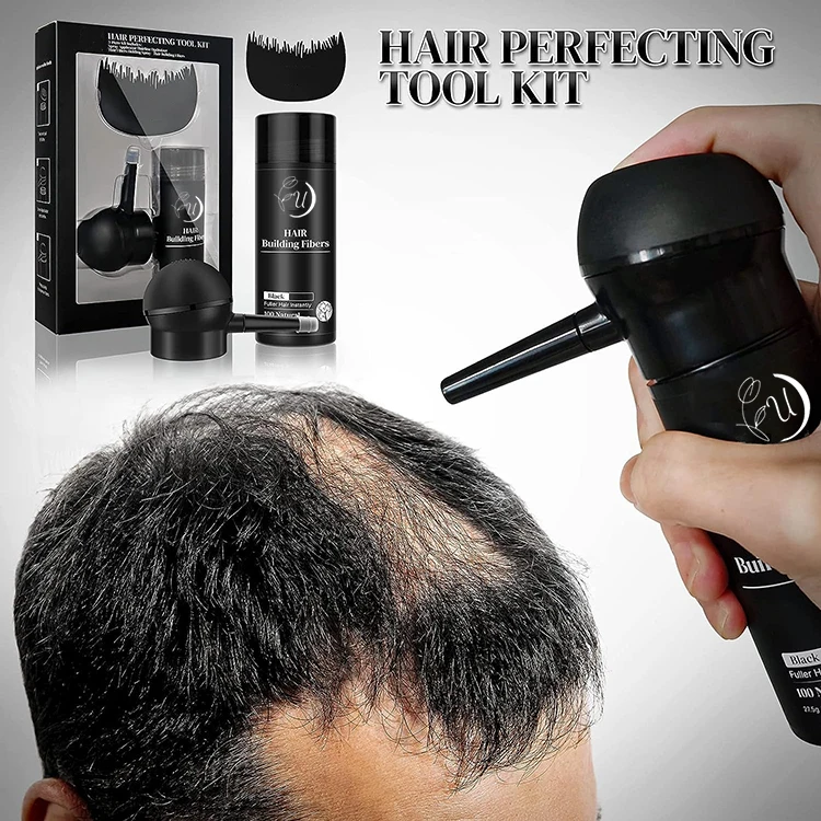 New organic hair thickening fiber natural keratin cover hair fiber powder private label building hair fibers