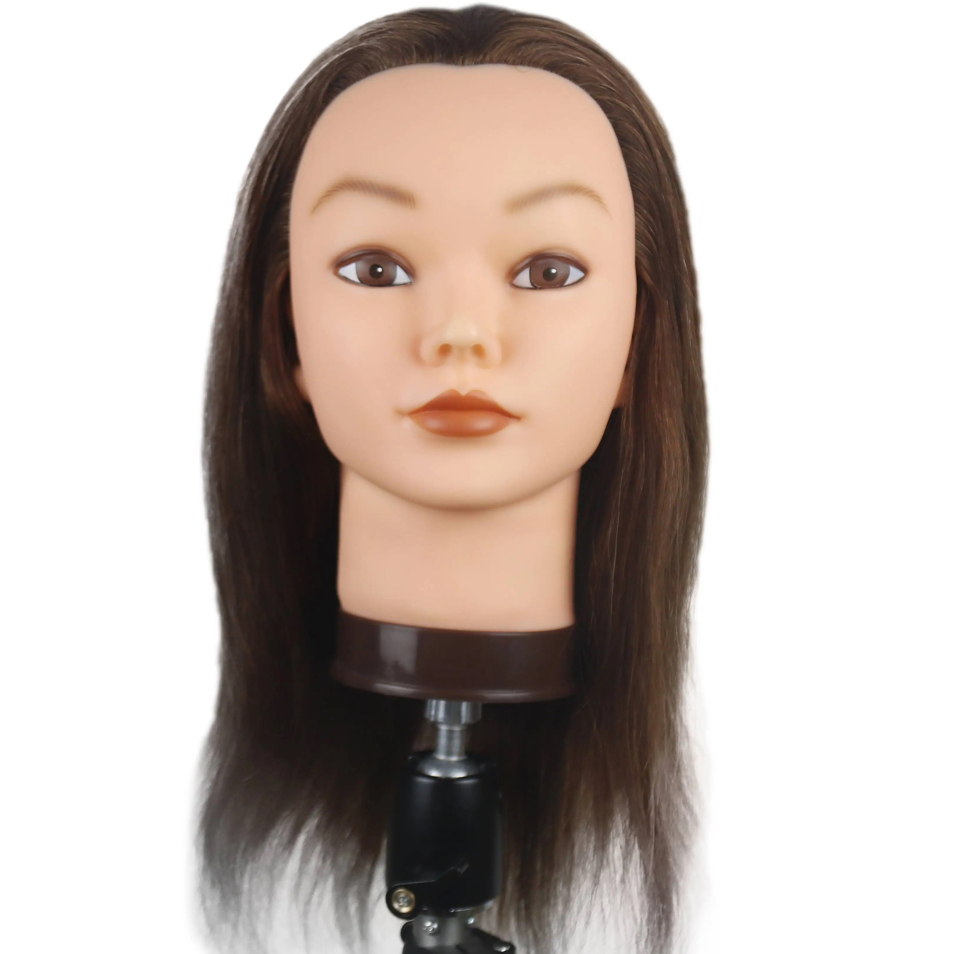100% Real Hair Mannequin Training Head With Human Hair Doll HeadPractice Head Hairdresser