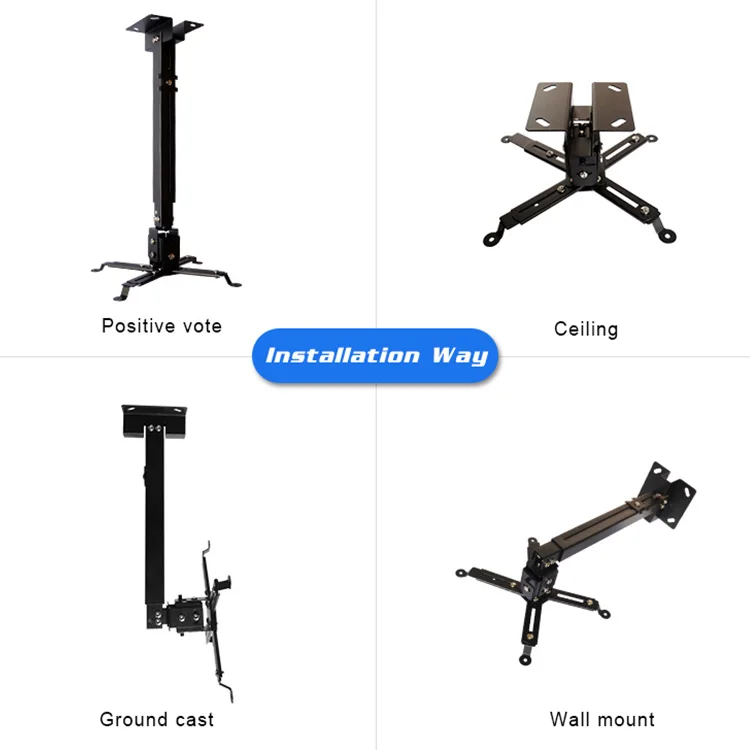 Ceiling Wall Mount For Projector Aluminum Steel Material Projector Ceiling Mount Kit Mount Bracket
