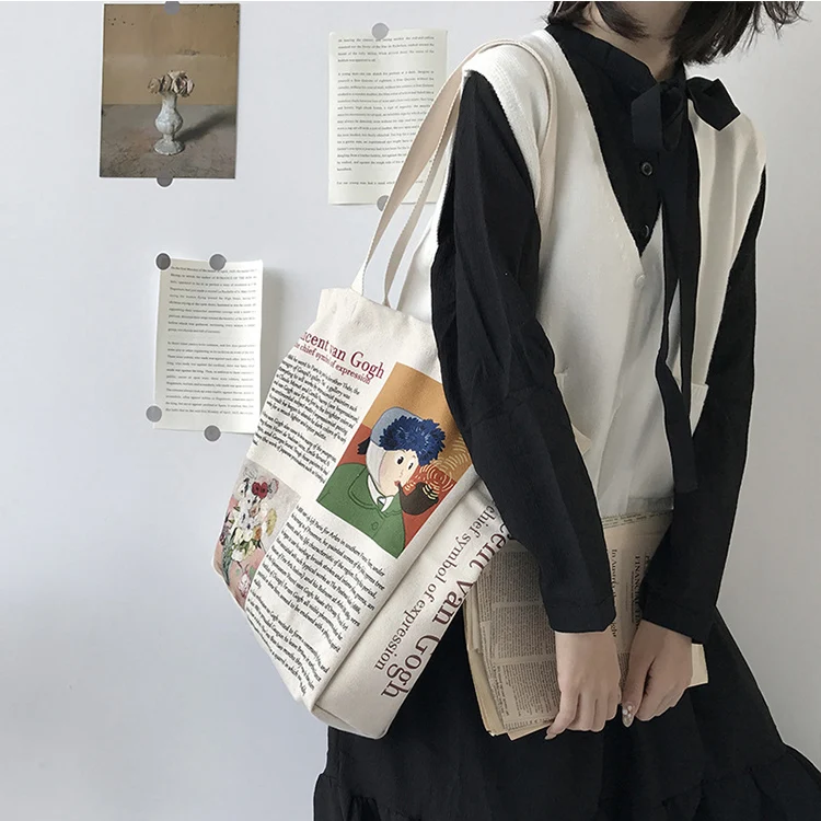 Canvas Tote Shopping Bag Hotsale Custom Logo Printed Recycled Extra Large Eco Friendly Reusable Vintage 100% Cotton Customized