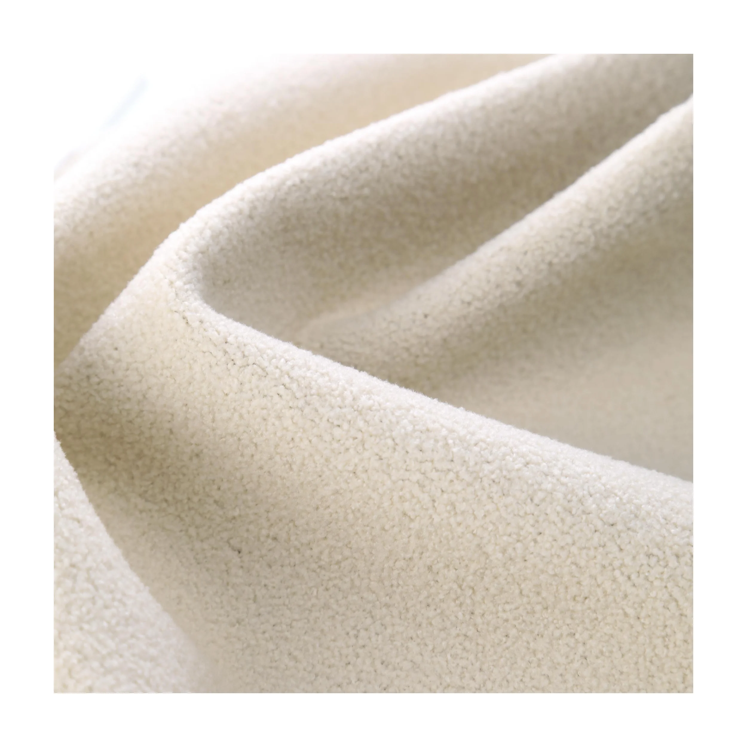 High-quality Soft and comfortable fake wool fabric 100% polyester boucle knitted sofa fabrics