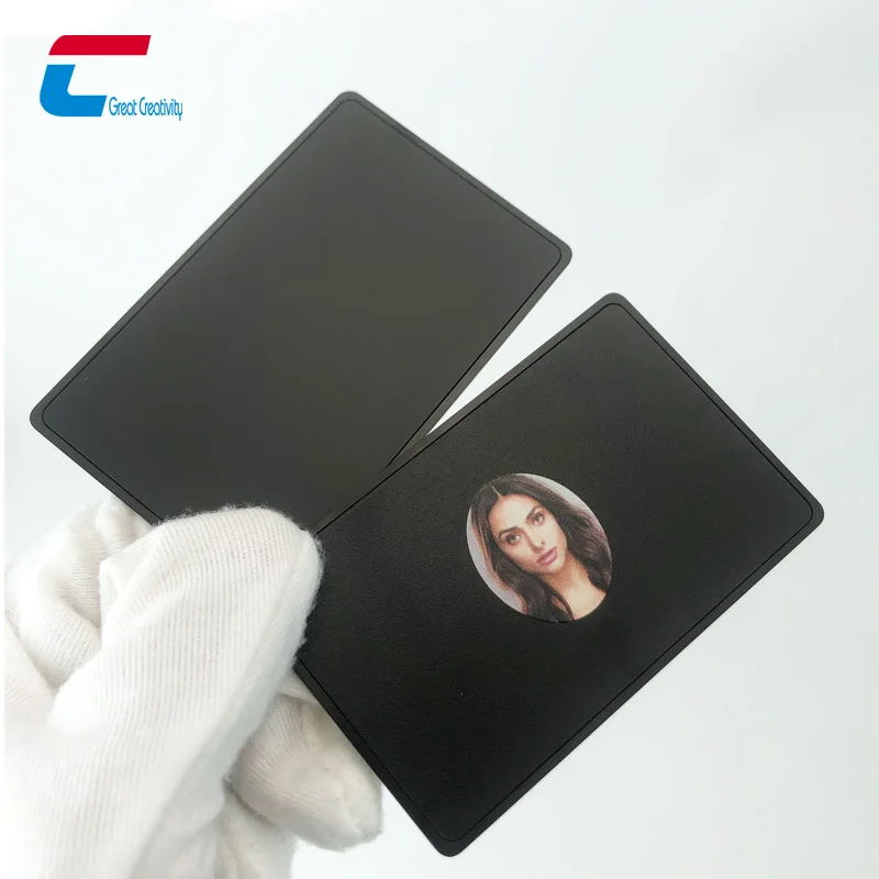 Hot sale NEW RFID Metal Card Contactless metal edges nfc business cards With Hidden chip