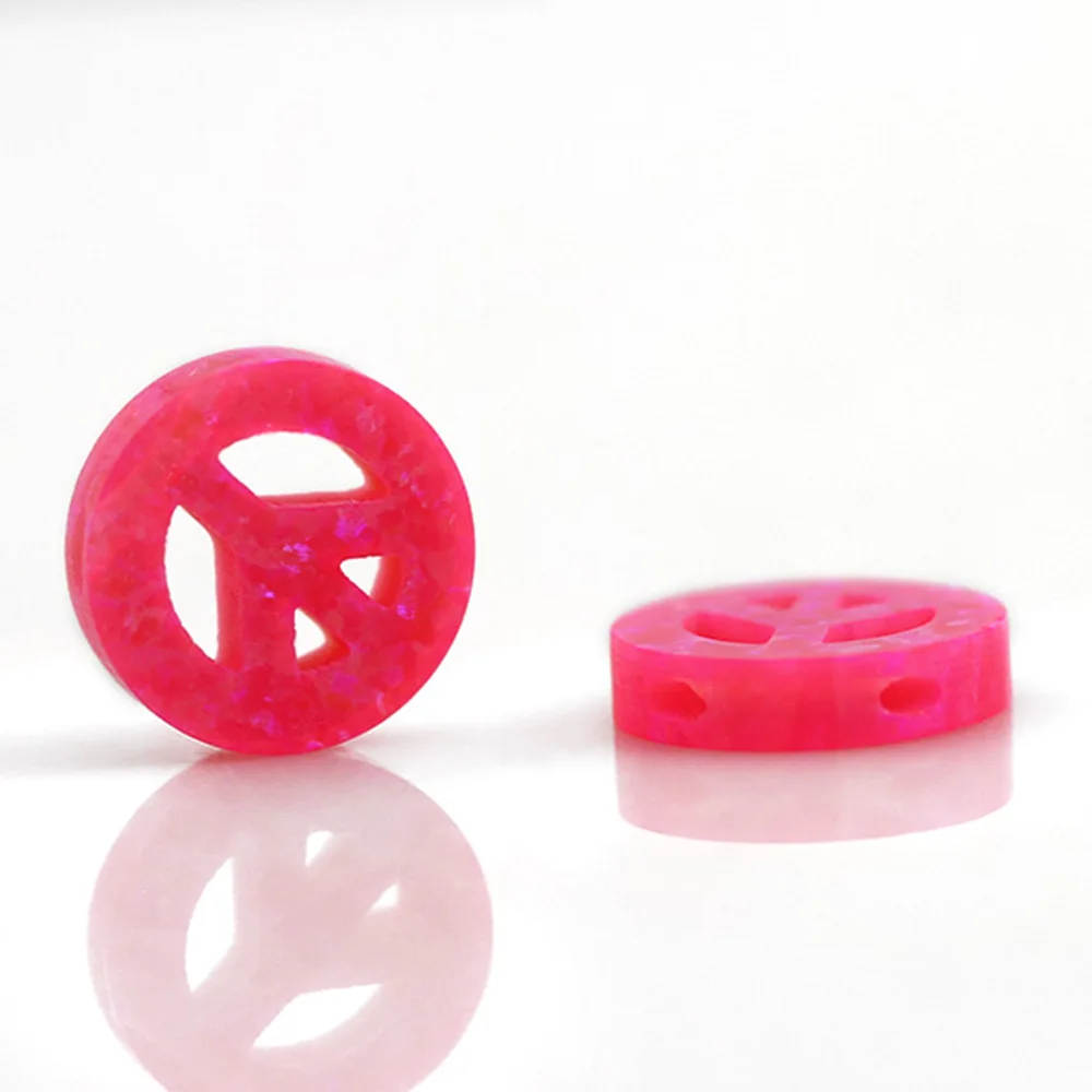 Wholesale Lab Created Synthetic Opal Peace Sign Pendant Stone OP55 Synthetic  Bello Opal Top Fire Gemstone