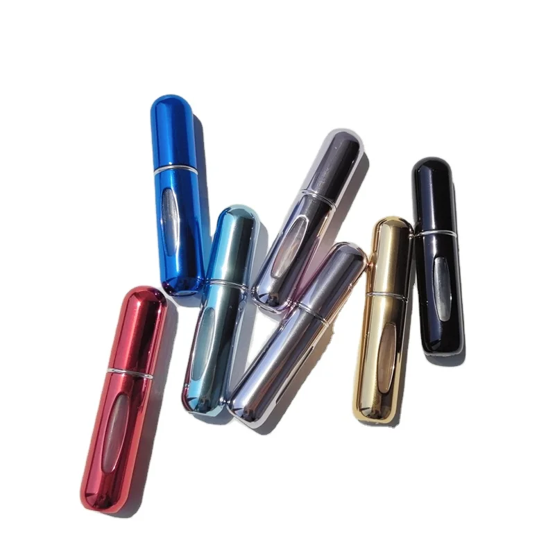 Manufacturer low price 5ml Mini Atomizer Travel Perfume Bottle Refillable Aluminum metal Bottle with box