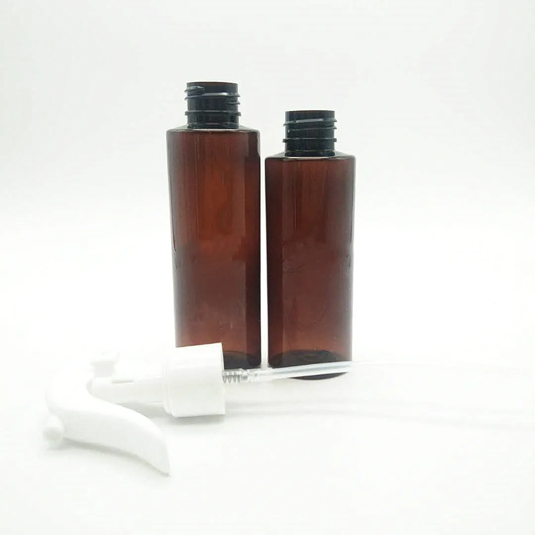 wholesale 2 oz spray pet bottles 60 ml amber plastic bottle with fine mist sprayer 30ml 50ml 100ml 120ml 150ml 200ml 250ml