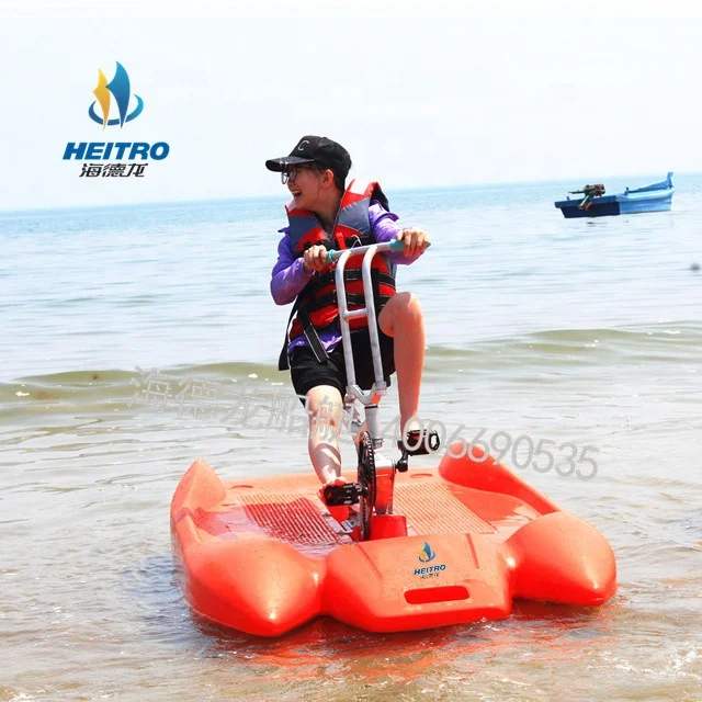 aquatic sport water bicycle 2persons ride water bike pedal boat floating hull pontoon boat