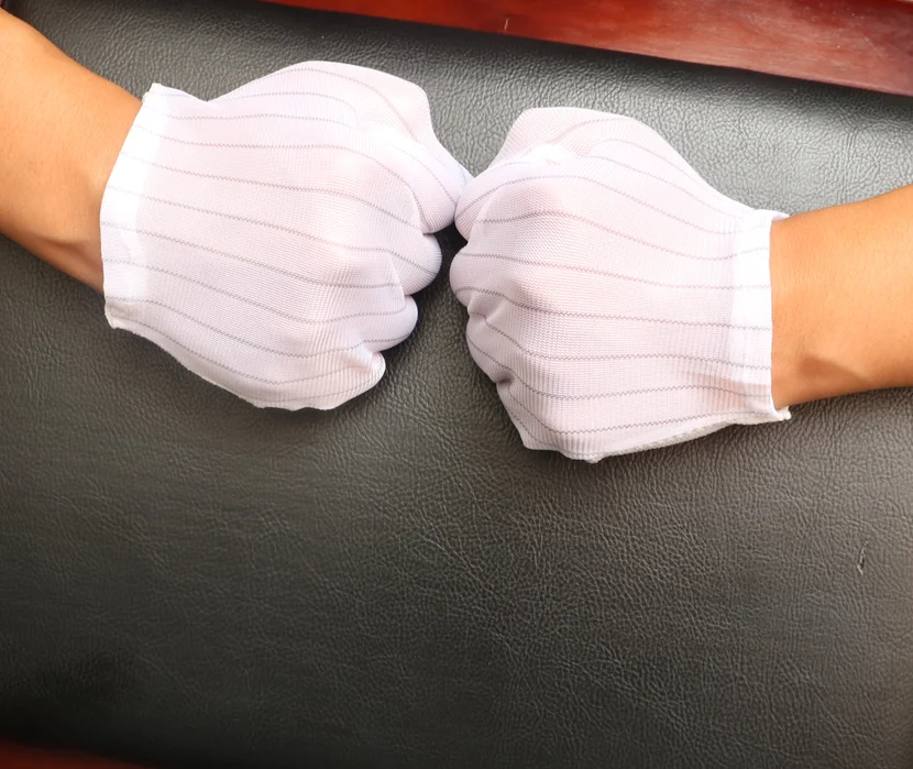 
Comfortable and breathable anti static disposable esd fabric working gloves 