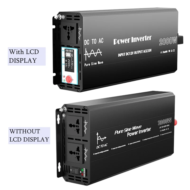 Smart Solar Battery Inverter 1500w 1500 Watt 1.5Kva Car Power Inverter off grid EU Universal Plug