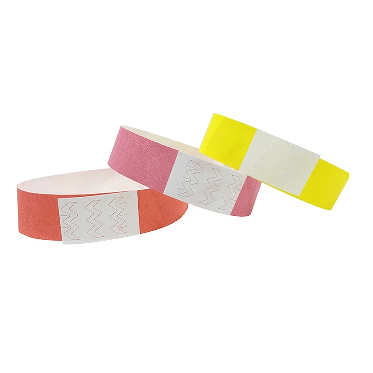 Personalised custom logo blank paper wristband festival waterproof cheap tyvek wristband for events