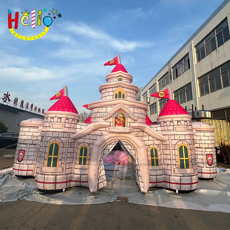 princess castle entrance blow up arch stage play prop inflatable castle gate