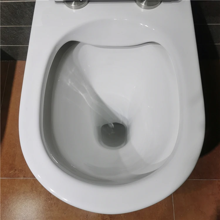 BTO Euro-Standard Easy- cleaning bathroom Inodoro WC Rimless P-trap toilet water Closet Two Piece Ceramic Toilets bowl