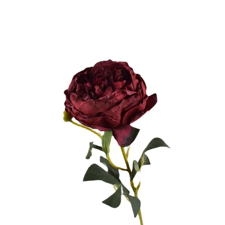 Artificial Flowers Fake Silk Austin Rose for Decoration Blooming Faux Flower Stem for DIY Vase Home Wedding Party