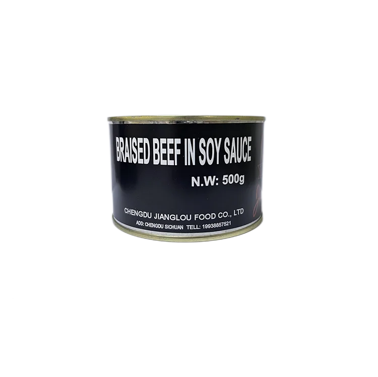 No artificial perservatives canned poultry pork meat stew food product round tinplate 500g*24