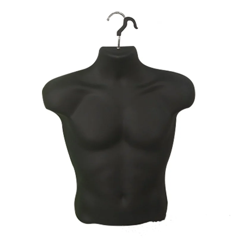 Male and Female Plastic Torso Mannequin Hollow Back Body Torso Set Half Body With Hanging Hook for Clothes Bikini Display