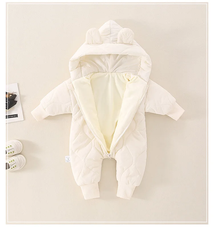 Winter Newborn Girl Boys Jumpsuit Hooded Infant Overalls Baby Clothes Warm Snowsuit Coat Kid Bear Romper Toddler Outerwear A0315
