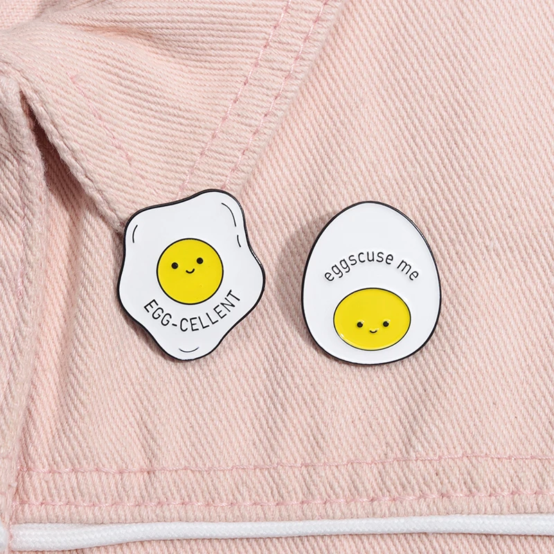Kawaii Cartoon Brooch Cactus Plant Funny Birds Eggs Enamel Pins Hard Lapel Badge for Clothes Shirt Collar Backpack Pin Jewelry