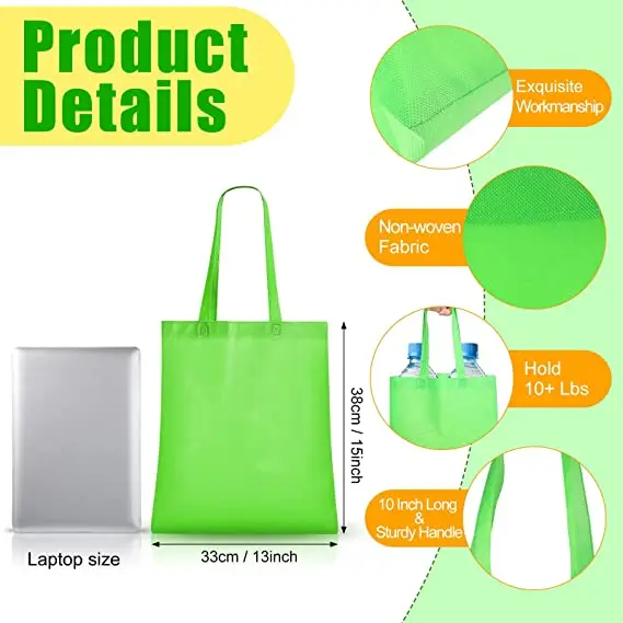 Wholesale Portable Reusable Eco Friendly non-woven Tote Bags Custom Logo Non woven Shopping Bag