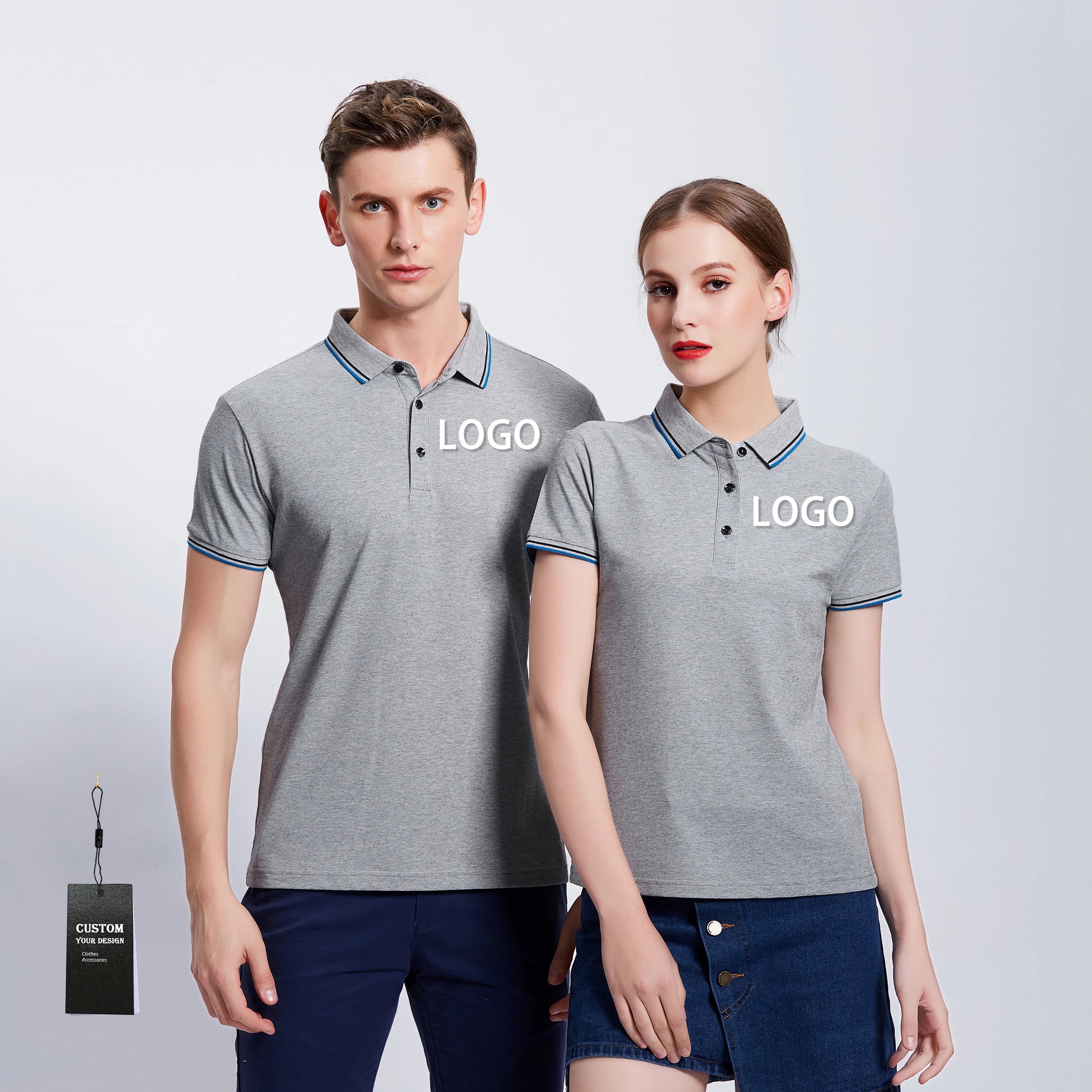 Factory Supply Custom Brand Solid Color Blank Golf T Shirt For Men Business Quick Dry Plain Polo T-shirt