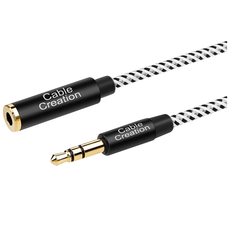 CableCreation 3.5mm Male to Female Stereo Audio extend Cable Adapter with Gold Plated Connector 15 Feet