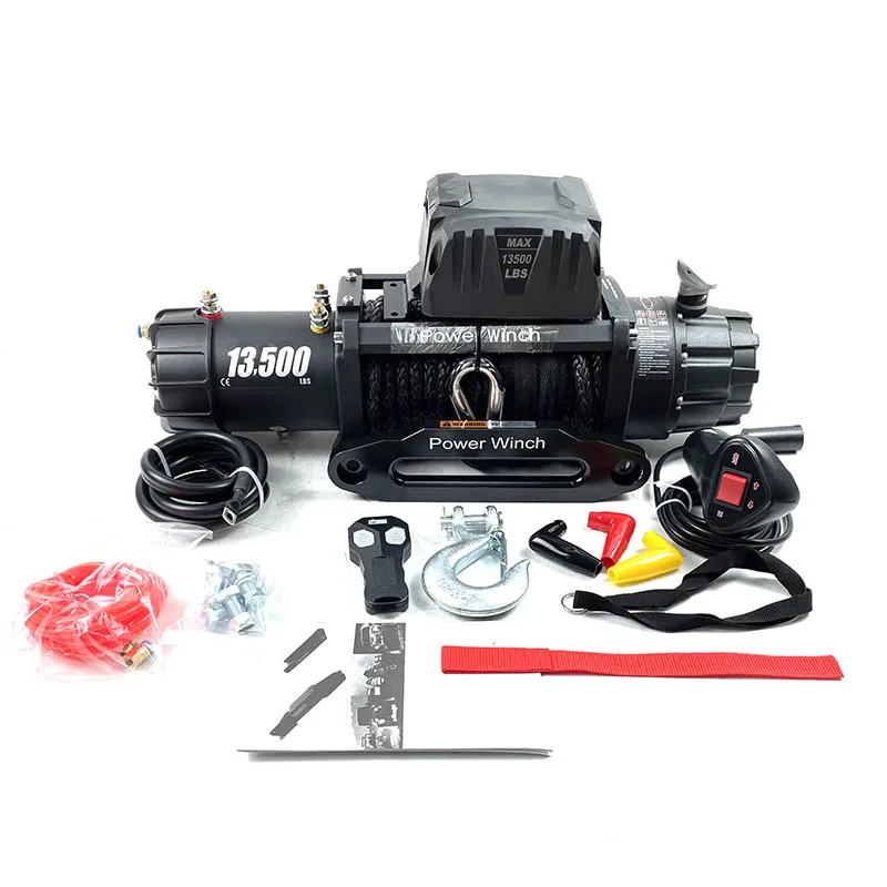 DAO Fast Speed 13500lbs Auto Cale Pulling Winch with Winch 12000lbs Manual