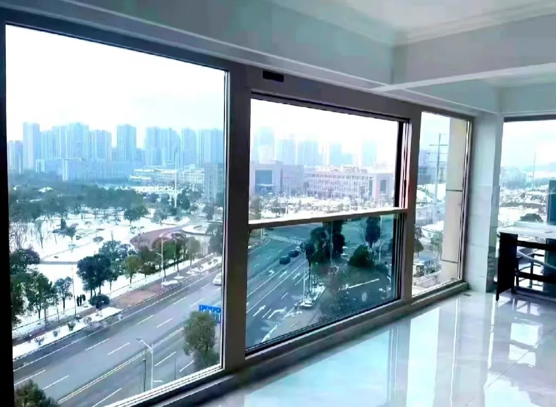 Electric Remote Control Sliding windows Aluminum Alloy Upper and Lower Lifting windows Double Glass Smart windows Automatic