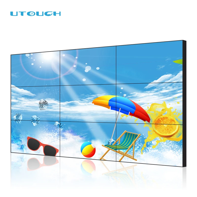46 inch 1920*1080 resolution touch screen LCD advertising display video wall bf video player