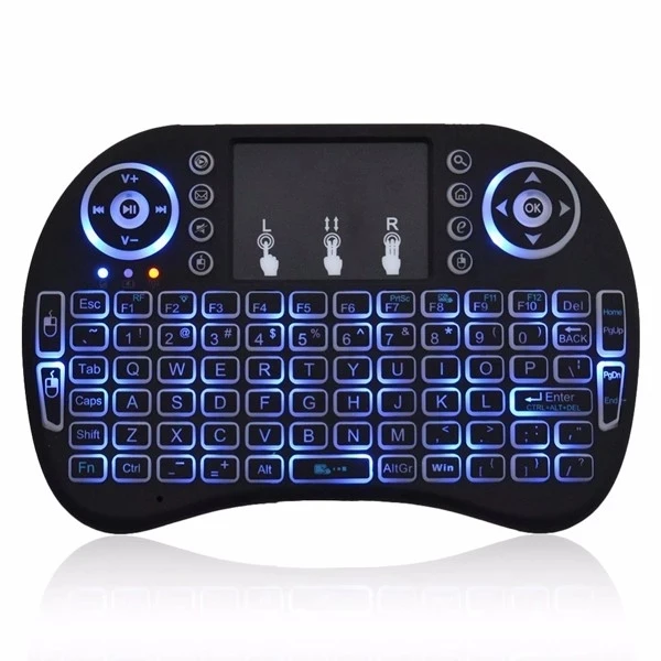 
I8 mini wireless keyboard gaming backlit keyboard i8 colorful backlit with touchpad ott tv box mini air mouse 
