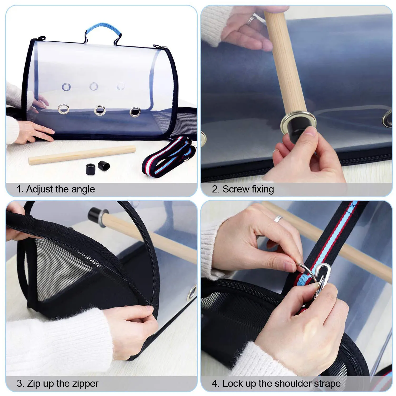 Lightweight Breathable Portable Folding Single Shoulder Pet Travel Parrot bird cage bag bird cage parrot cage