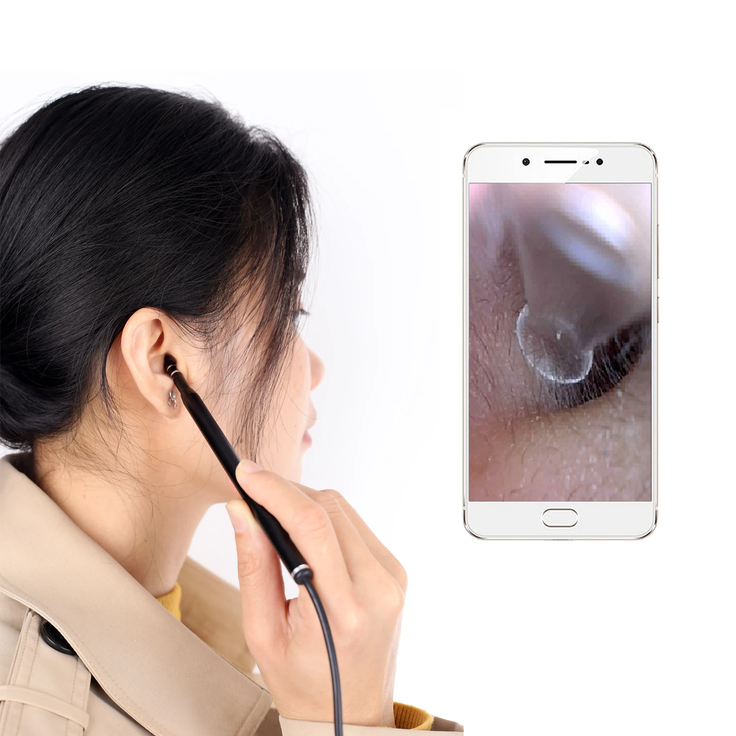  3 в 1 usb hd визуальный наушник для чистки ушей otoscope эндоскоп 5 мм android