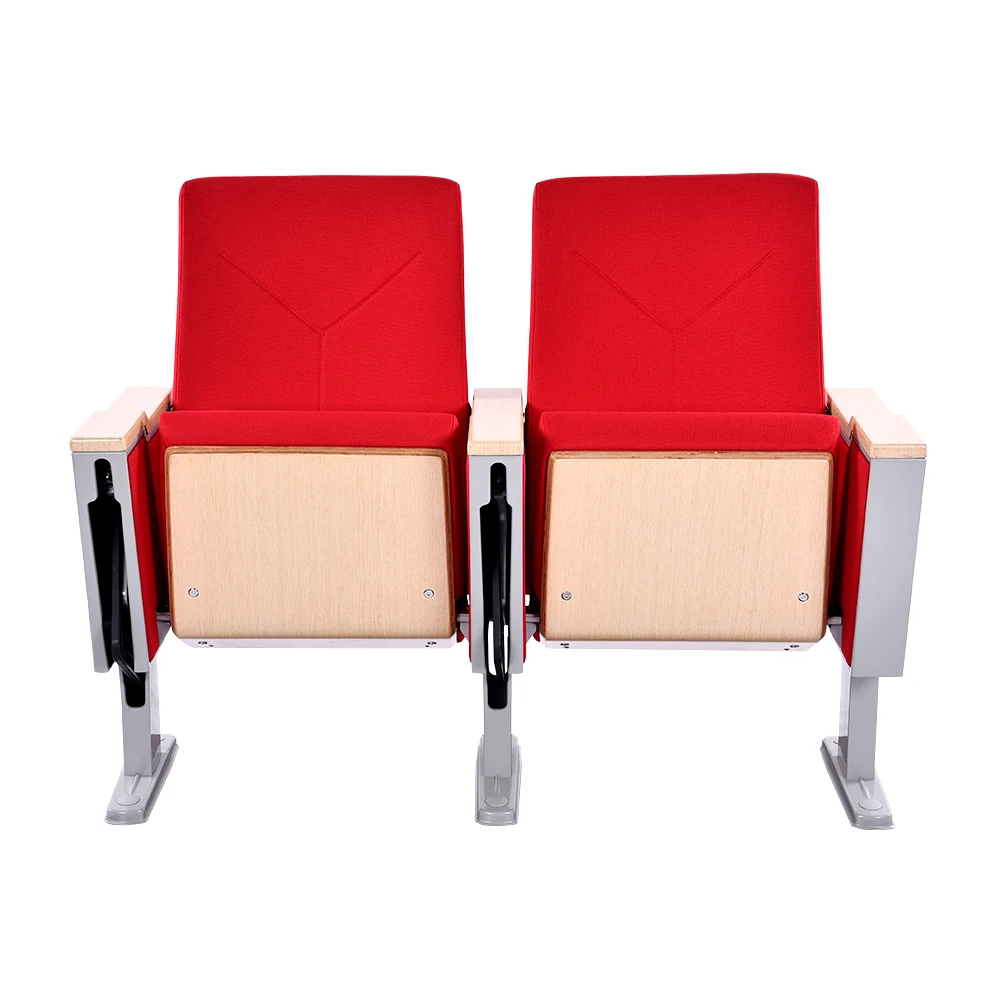China Factory Supply Retractable Sofa Seating Red Color Auditorium Seat Chair Theater Conference Hall