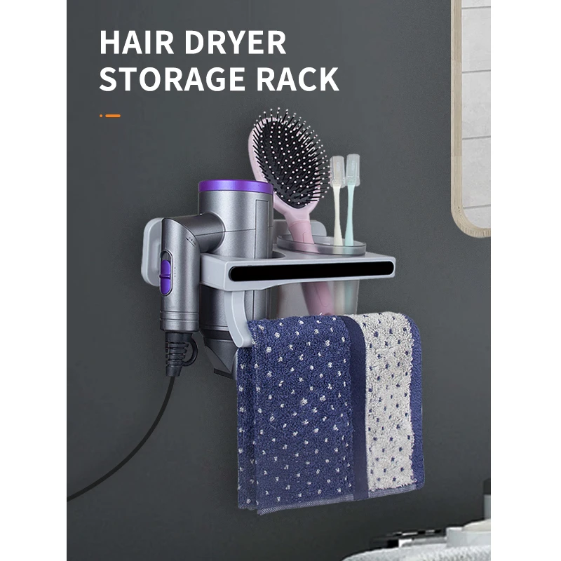 Новое поступление для ванной комнаты/ЭТАЖЕРКА ДЛЯ Высокое качество Пластиковые настенные аксессуары для ванной комнаты зубная щётка полотенца фен для волос держатель для ванной комнаты Стеллаж для выставки товаров