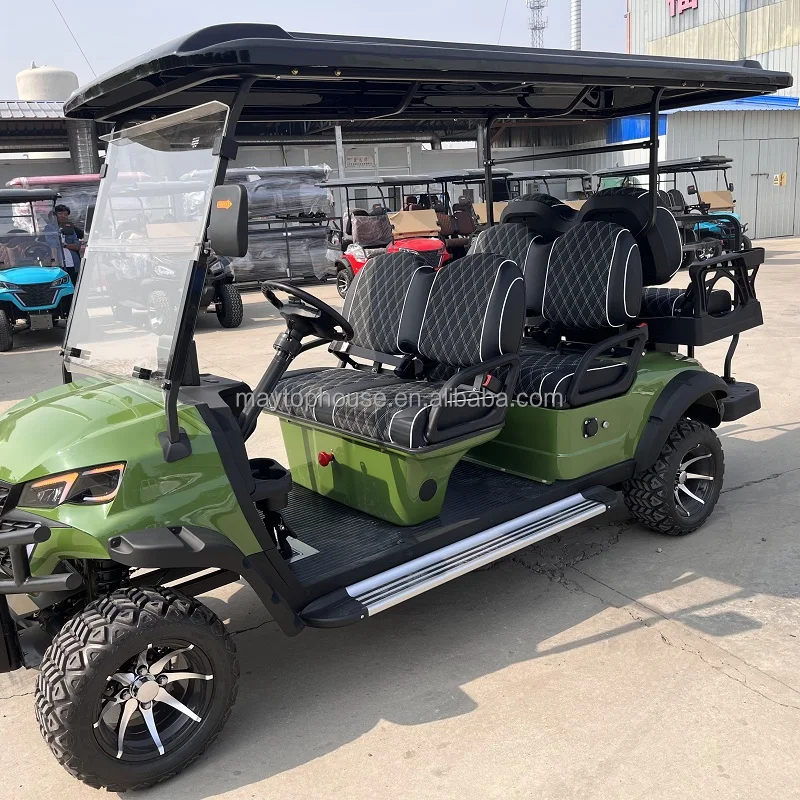 New Design Factory 2+2  2+4 Seat Sightseeing Bus Club Cart Electric Golf Buggy Hunting Car with CE DOT h