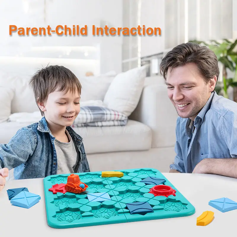 Kids Road Blocks Juguete Car Maze Track Toy Educational Board Game 118 Challenges Brain Teaser Puzzle Logical Training Toys