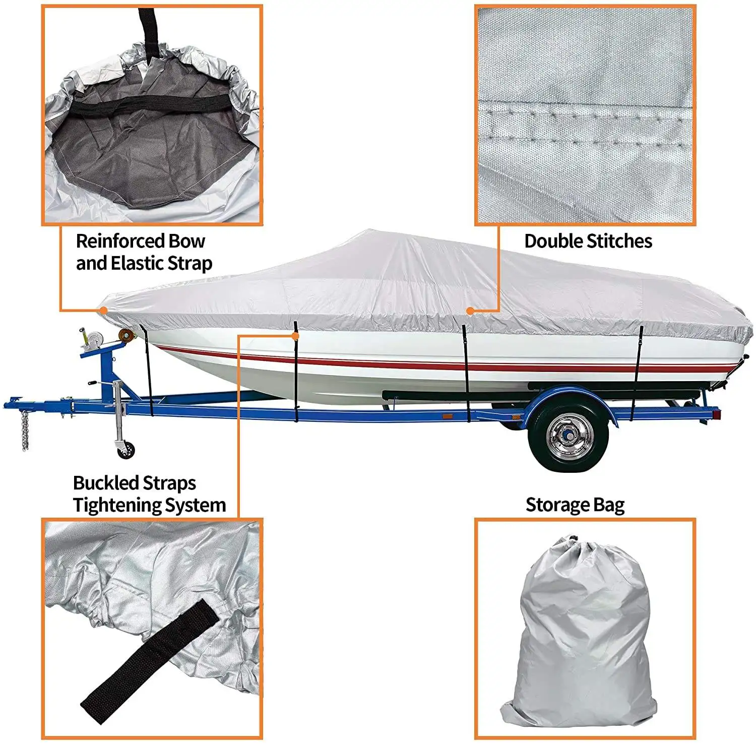 High Density Poly Oxford Fabric Coated Tarps Pvc Plastic Waterproof Boat Cover