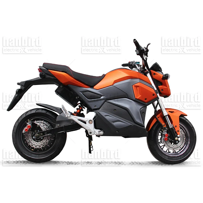 Hanbird 3000 Вт Электрический мотоцикл с черным сиденьем на продажу